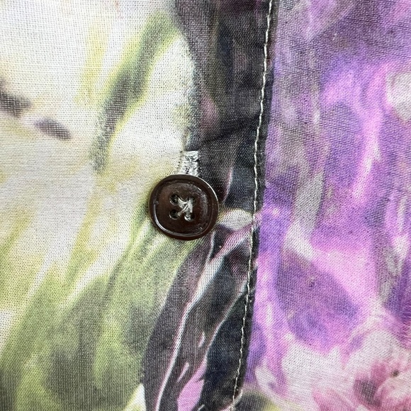 CJ Banks purple floral lightweight gauze blouse top 1X - Picture 9 of 13